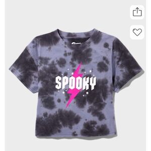 NWT New SUGAR JADE Oversized Cropped Spooky Halloween Tee Tie Dye XXL 20 22